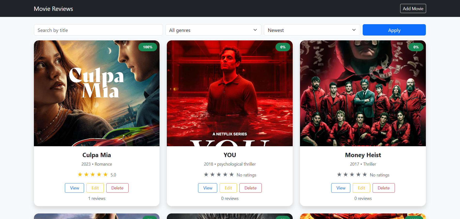 Movie Reviews (Laravel)